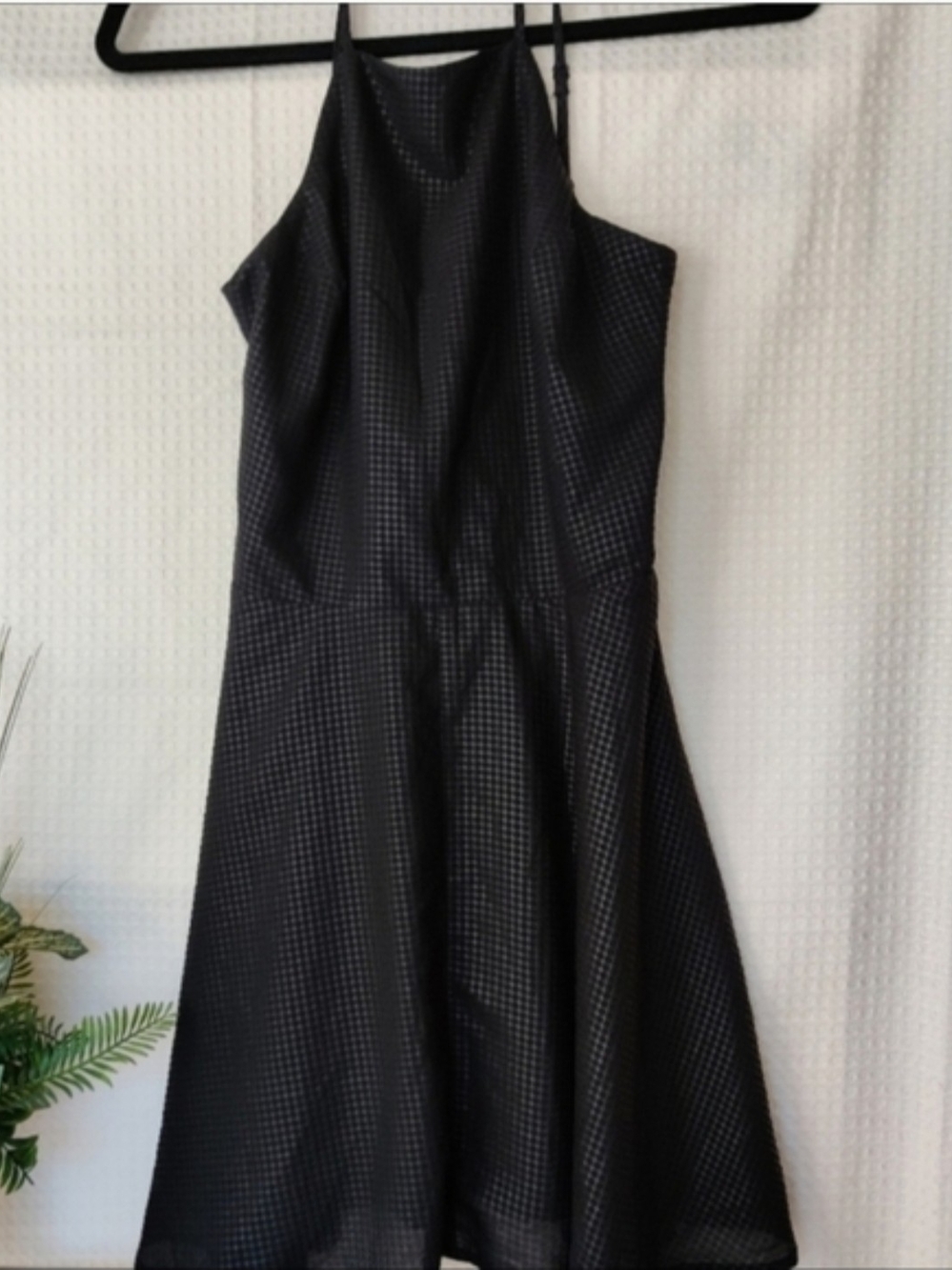 Dance & Marvel, Black Spaghetti Strap Halter Mini Dress, Size Medium